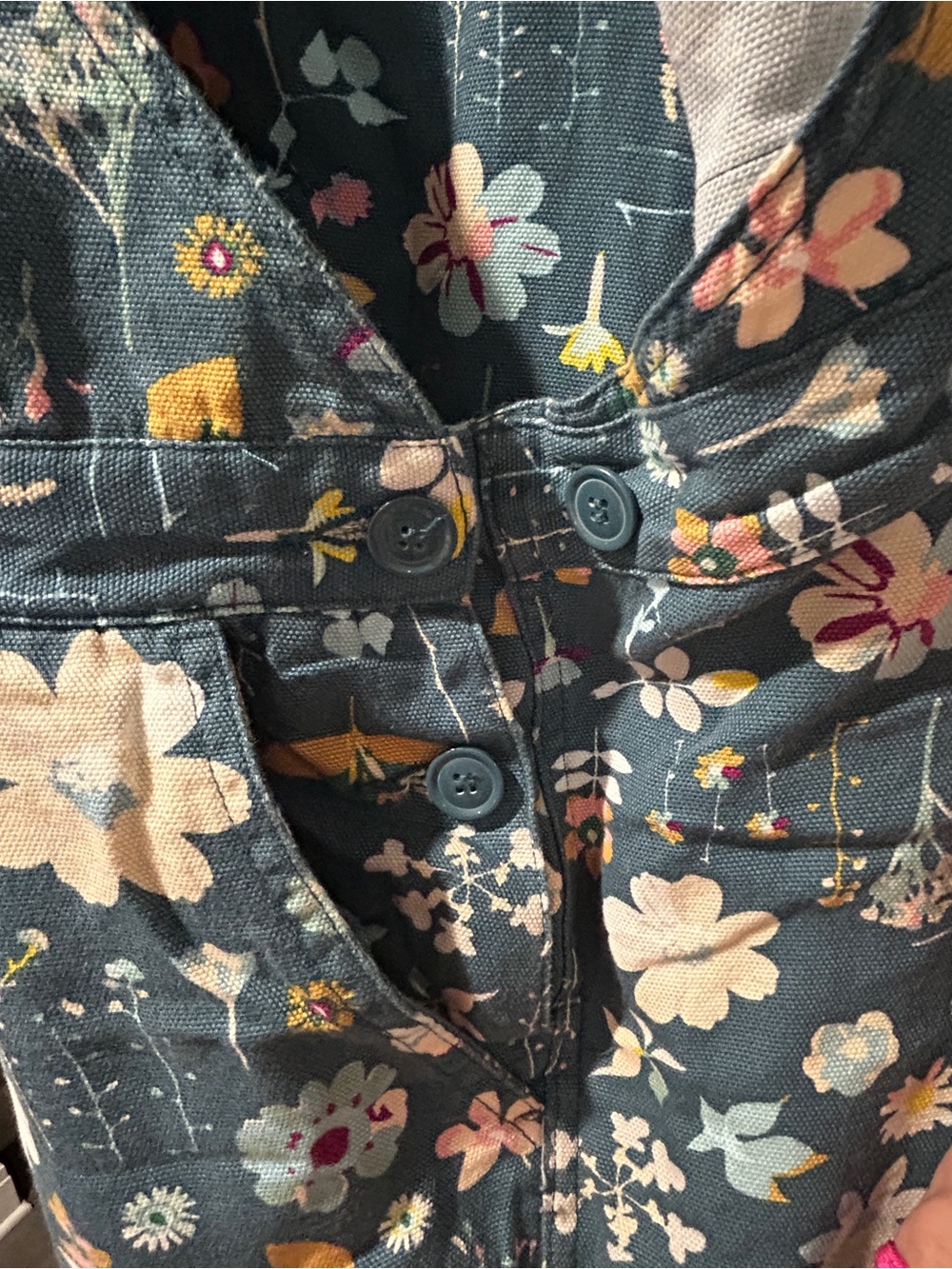 Rosie's Floral Print Bib Overalls - Shorts Conversion - Picture 5 of 10